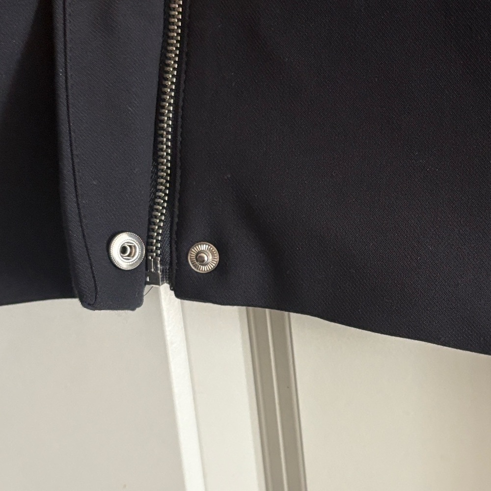 Zara hidden zipper Cropped Blazer Navy Size Small NWT - Picture 14 of 14